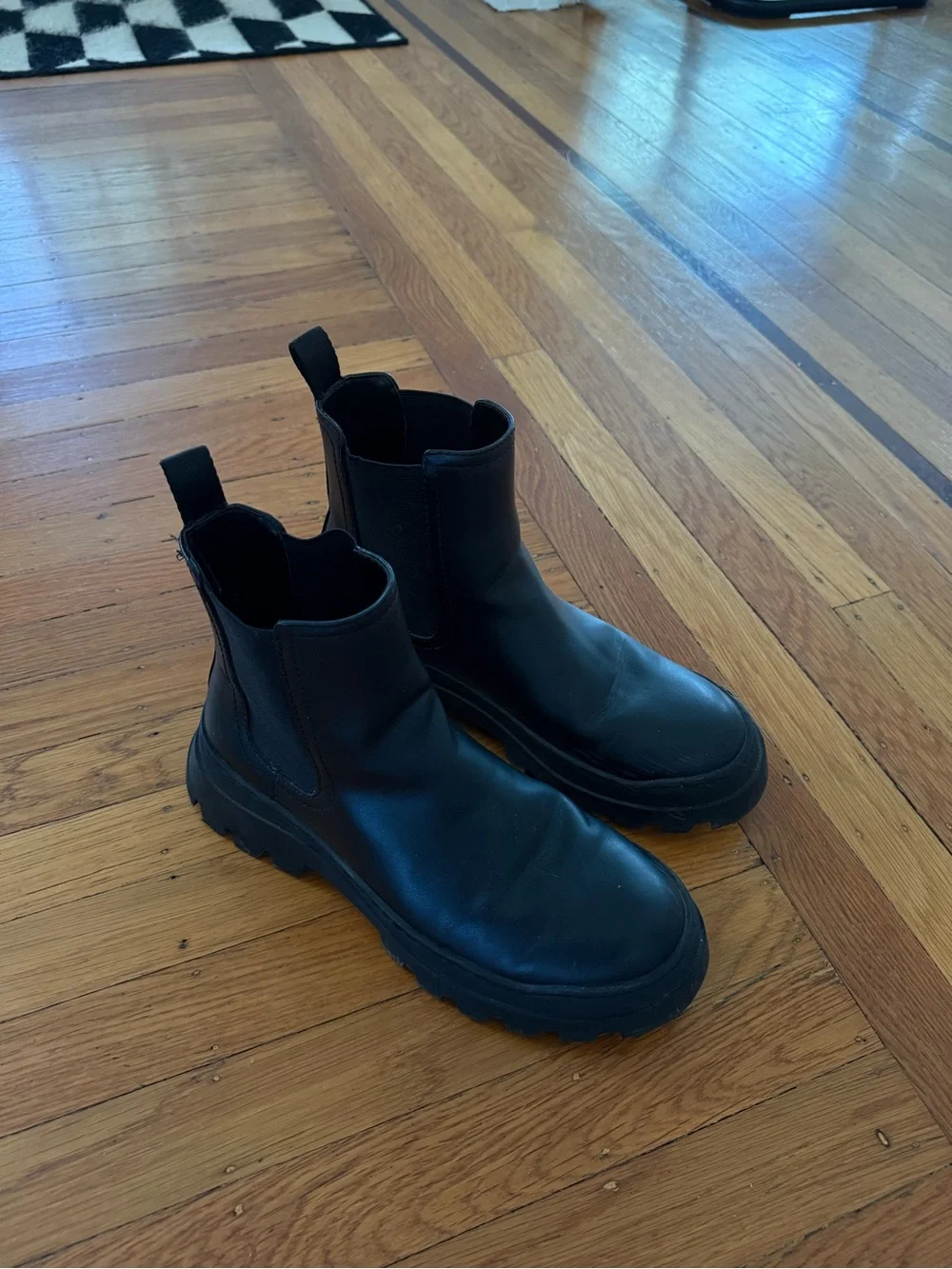 Zara Men's Black Lug Boots